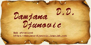 Damjana Đunović vizit kartica
